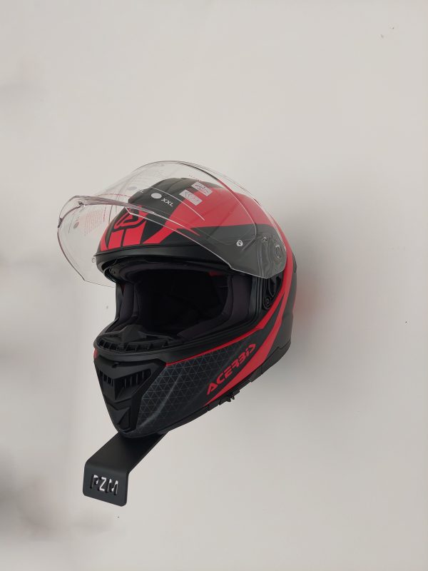 Portacasco Da Parete Motofans - In Lega Alluminio, Ganci Doppi, Ruotabile 180&deg;, Per Caschi E Cappotti