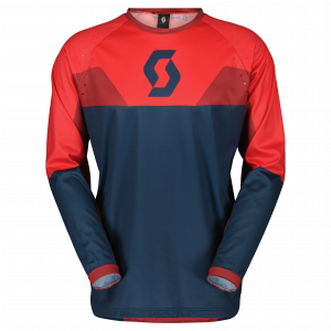 MAGLIA SCOTT EVO TRACK DARK BLUE/NEON RED