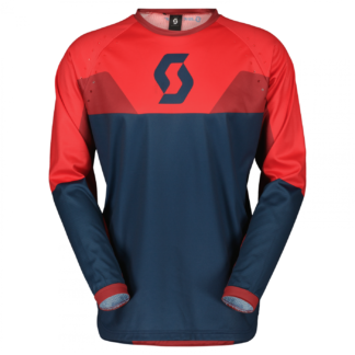 MAGLIA SCOTT EVO TRACK DARK BLUE/NEON RED