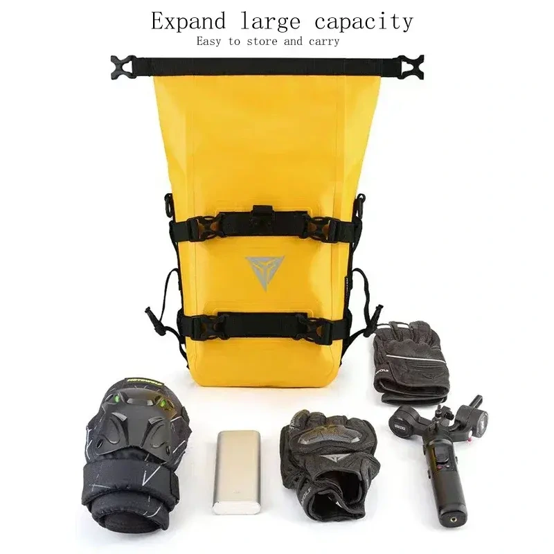 BORSE MOTOWOLF LATERALI IMPERMEABILI PER PARAURTI YELLOW - immagine 5
