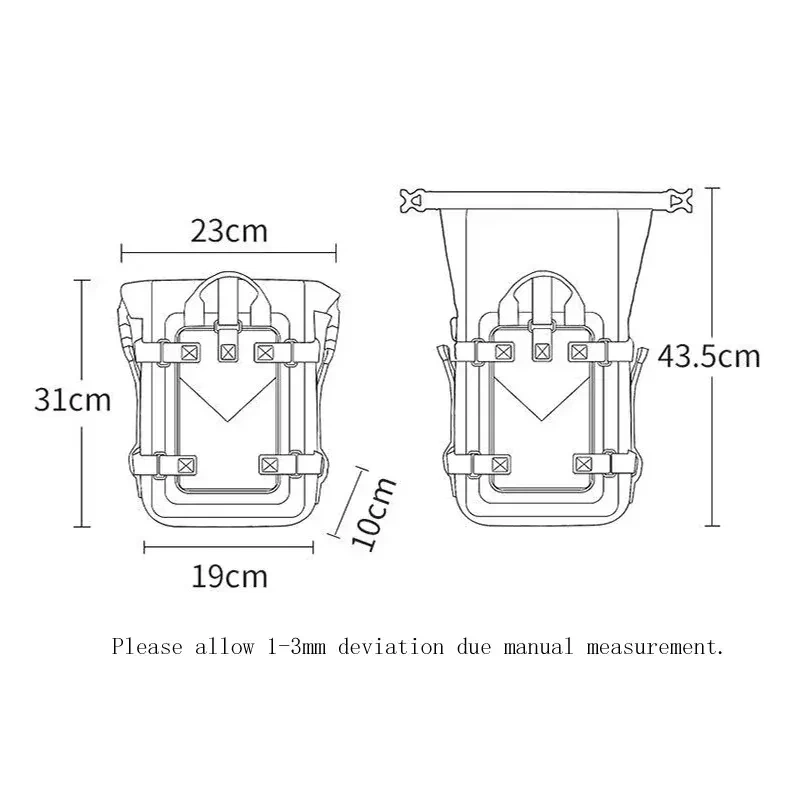 BORSE MOTOWOLF LATERALI IMPERMEABILI PER PARAURTI YELLOW - immagine 4
